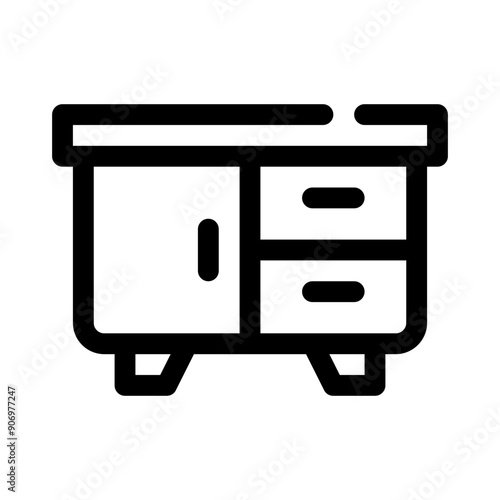 chest of drawers line icon