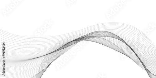 Abstract wave lines pattern smooth curve flowing dynamic isolated background. Premium modern flowing wave lines element. Futuristic technology concept. Vector illustration for banner, flyer, brochure