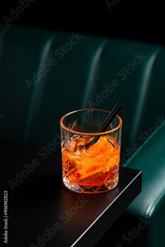 Negroni cocktail at the bar