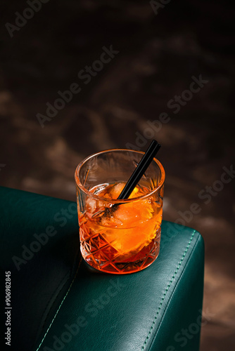 Negroni cocktail at the bar