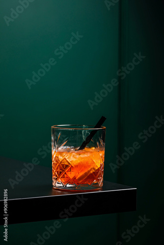 Negroni cocktail at the bar