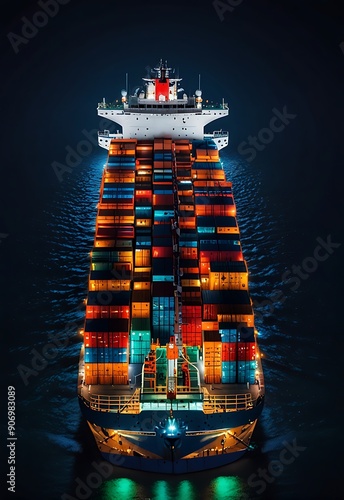 commercial logistic and transportation international import export by container freight cargo ship i