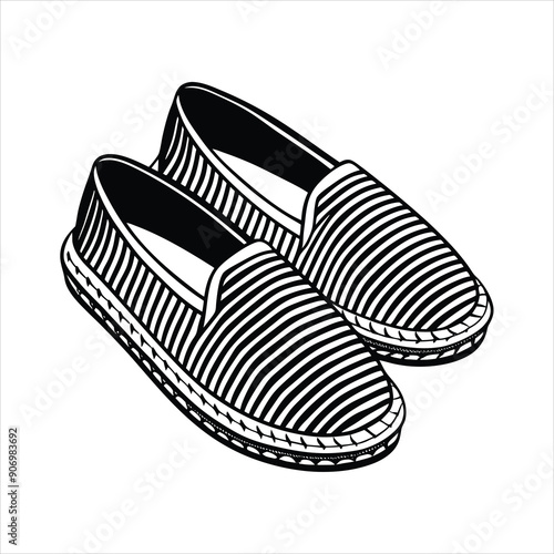 Espadrilles black vector