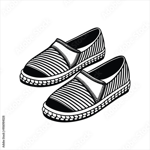 Espadrilles black vector
