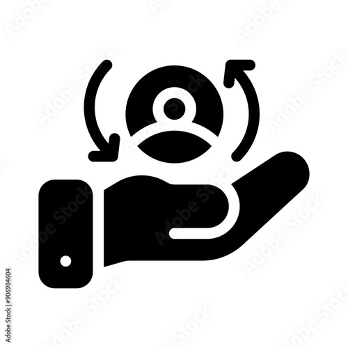 customer retention glyph icon