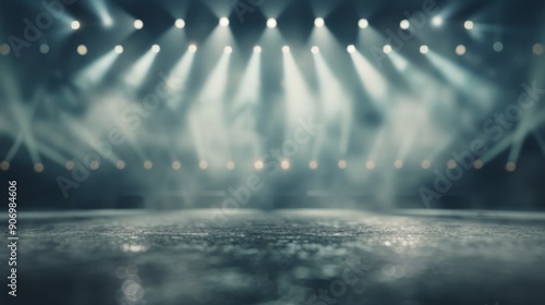 Concert Crowd Under Bright Stage Lights at Night
