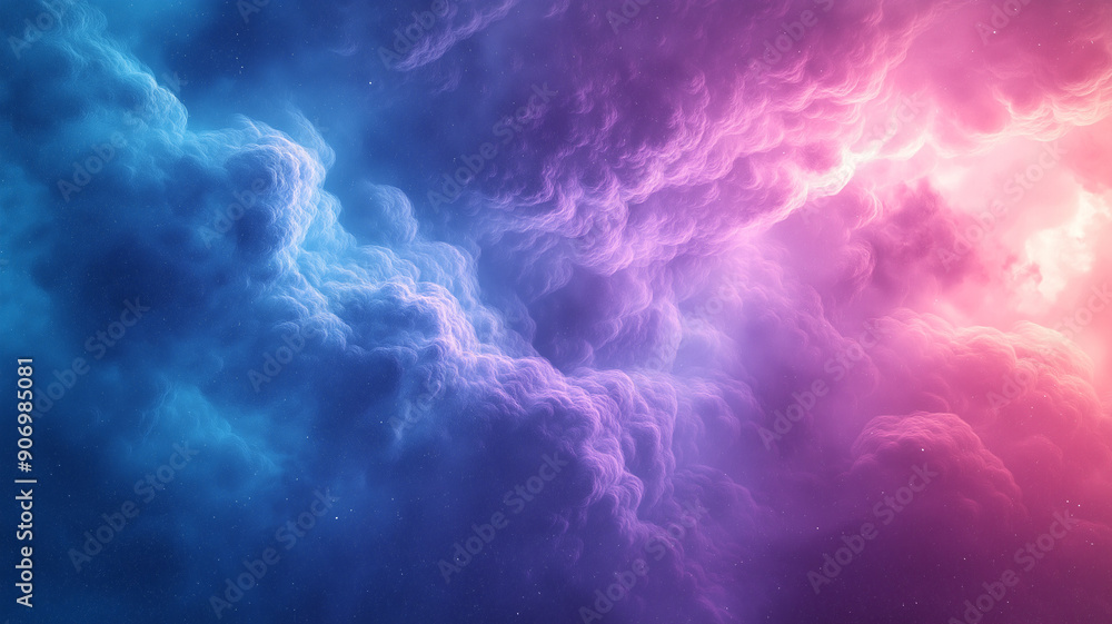 Cosmic Clouds in Vivid Pink and Blue Hues Cosmic Clouds in Vivid Pink and Blue Hues