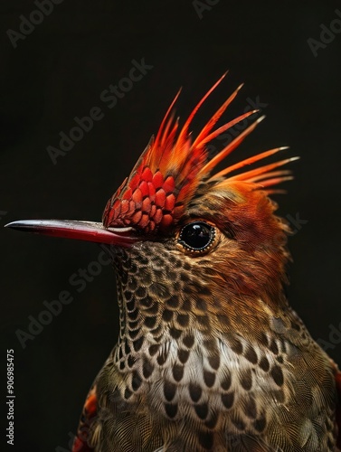 Detailed Side View of a Diamond Firetail photo