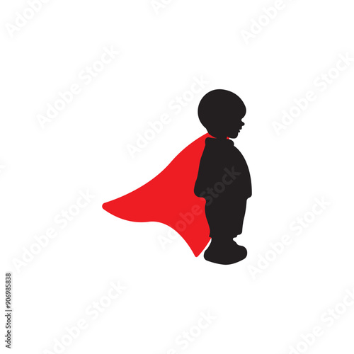 Child hero logo icon design,vector illustration