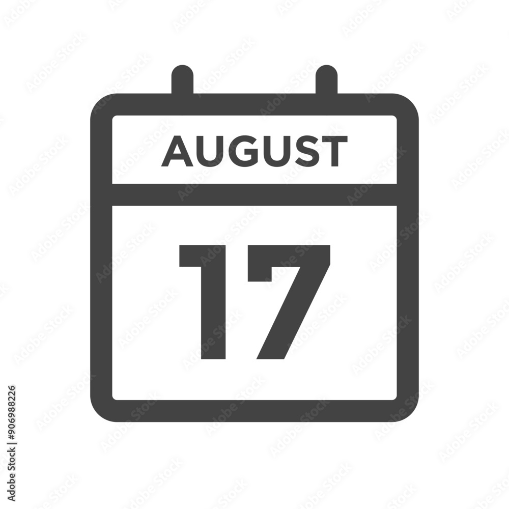 August 17 Calendar Day Calender Date for Deadline Appointment August 17 Calendar Day Calender Date for Deadline Appointment