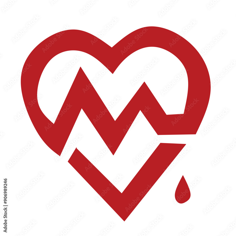 Red Heart with Blood Red Heart with Blood
