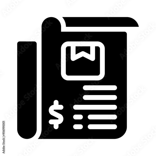 invoice glyph icon