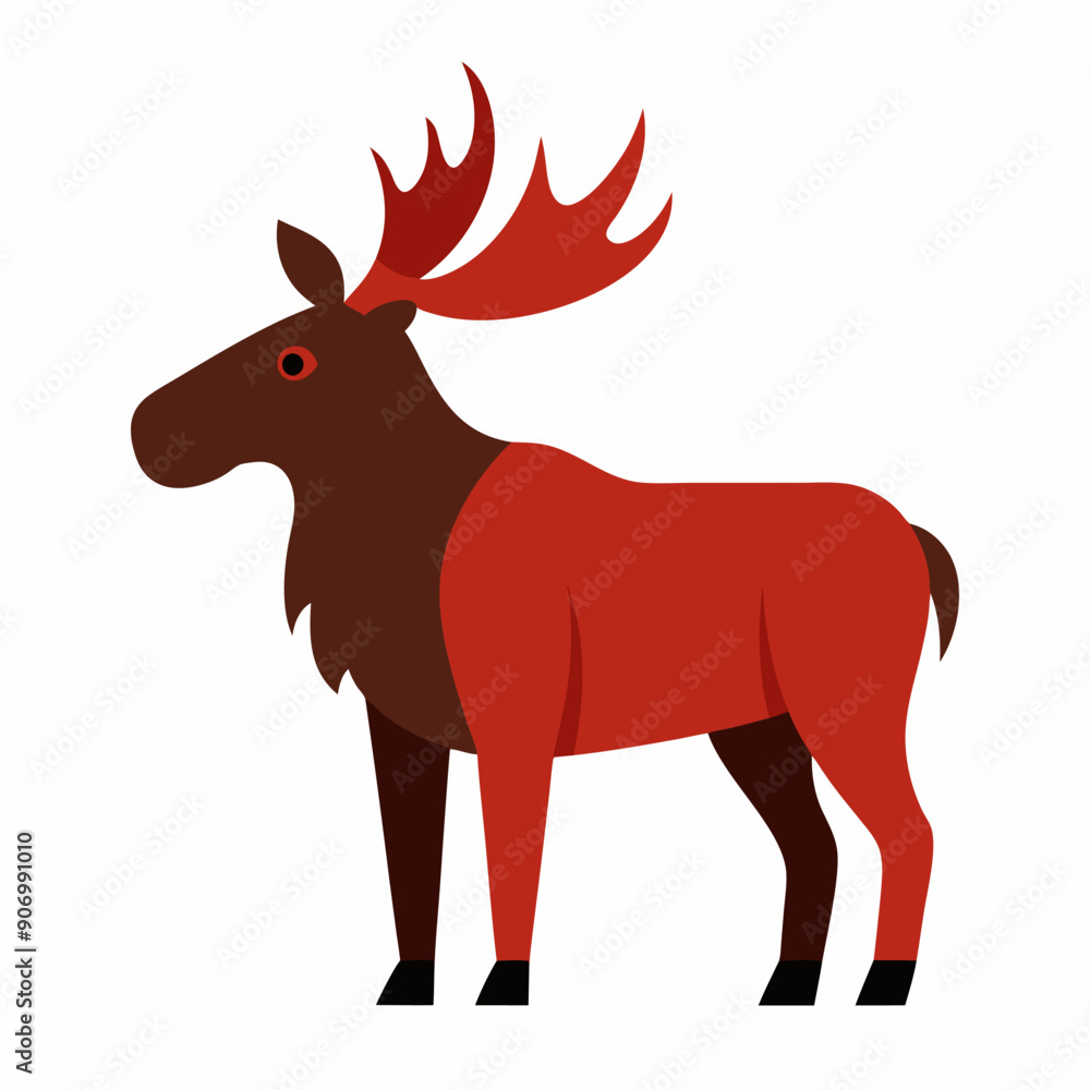 Fototapeta premium A Moose vector art illustration