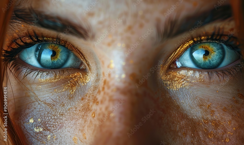 The concept of a close-up of a Caucasian woman's eyes is a common theme in photography. The concept of a close-up of a Caucasian woman's eyes is a common theme in photography.