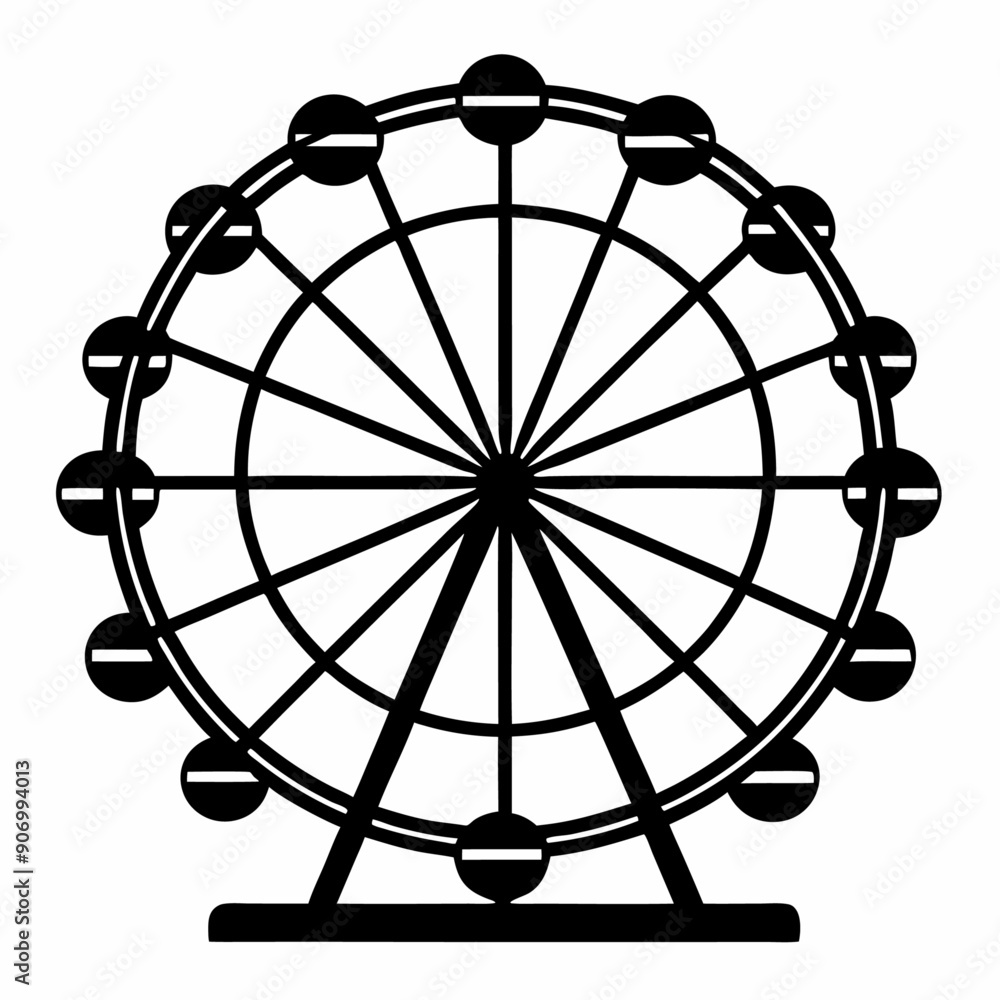 Vector art illustration of a Ferris wheel in solid colors on an isolated white background (9) Vector art illustration of a Ferris wheel in solid colors on an isolated white background (9)