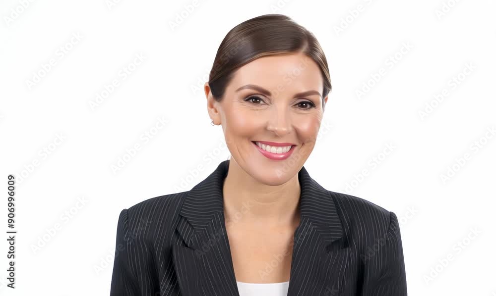 Portrait of a smiling businesswoman. Isolated on white background Portrait of a smiling businesswoman. Isolated on white background