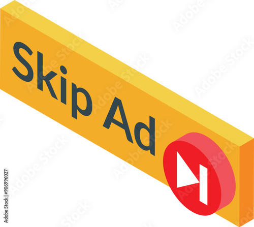 Skip ad button inviting user to skip advertisement on digital device