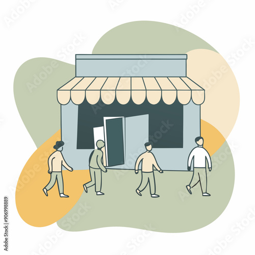 people get inside local stores to rise  local abandoned store