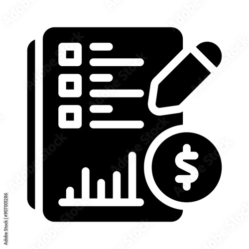 financial glyph icon