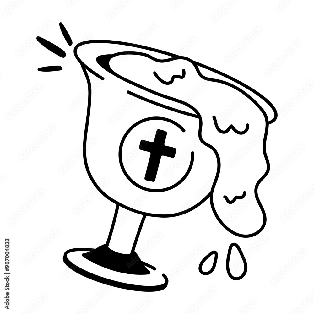 A doodle style icon of communion A doodle style icon of communion