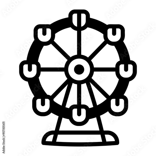 A line style icon of ferris wheel 