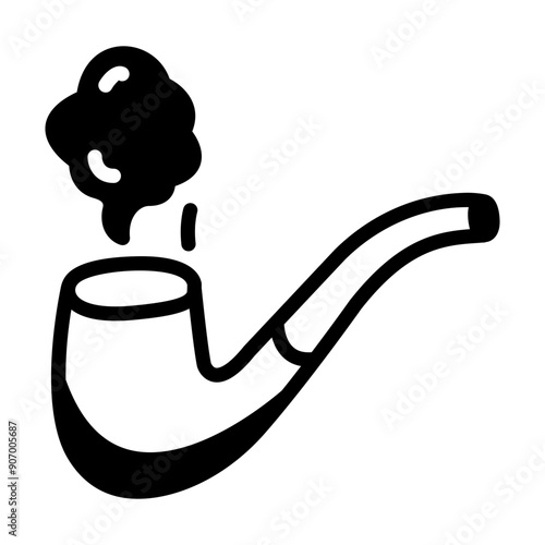 Valokuva An outline icon of smoking pipe