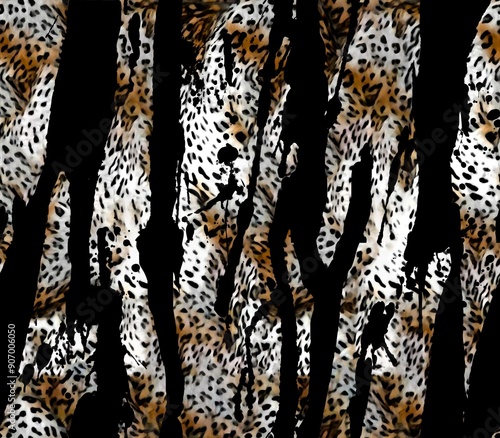 Geometric graphic linr leopard print color background abstract texture art design leopard print background photo