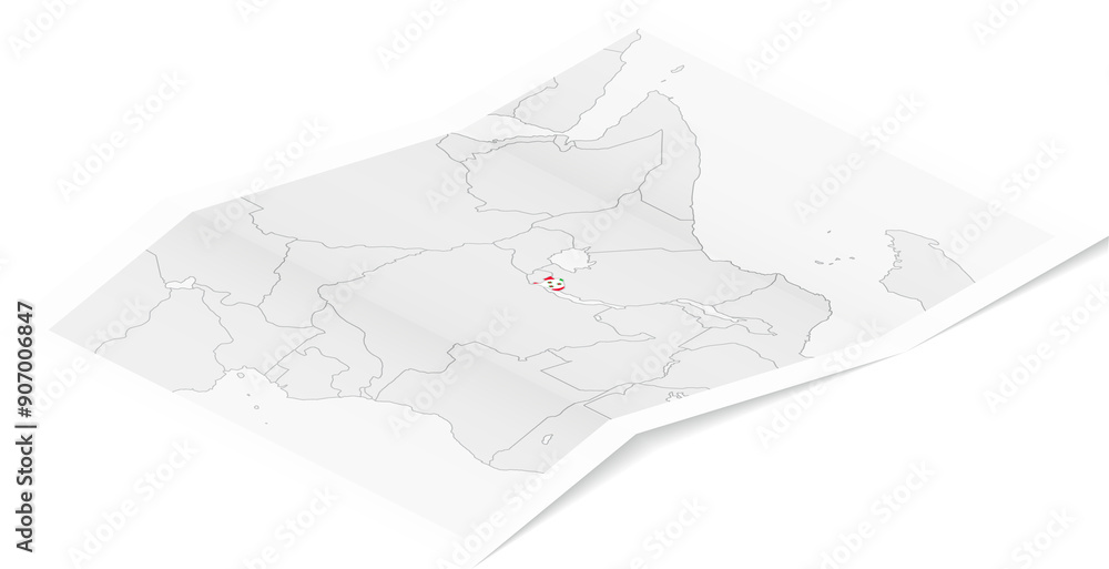 Isometric Map of Burundi with Flag Isometric Map of Burundi with Flag