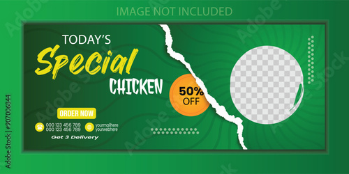 Professional resturent web banner design temolate & chikhen resturent  flyer 