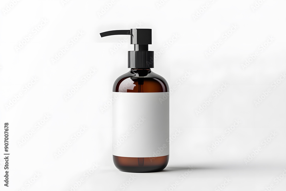 Product Packaging Skincare Bottle Mockup isolated on white background Product Packaging Skincare Bottle Mockup isolated on white background