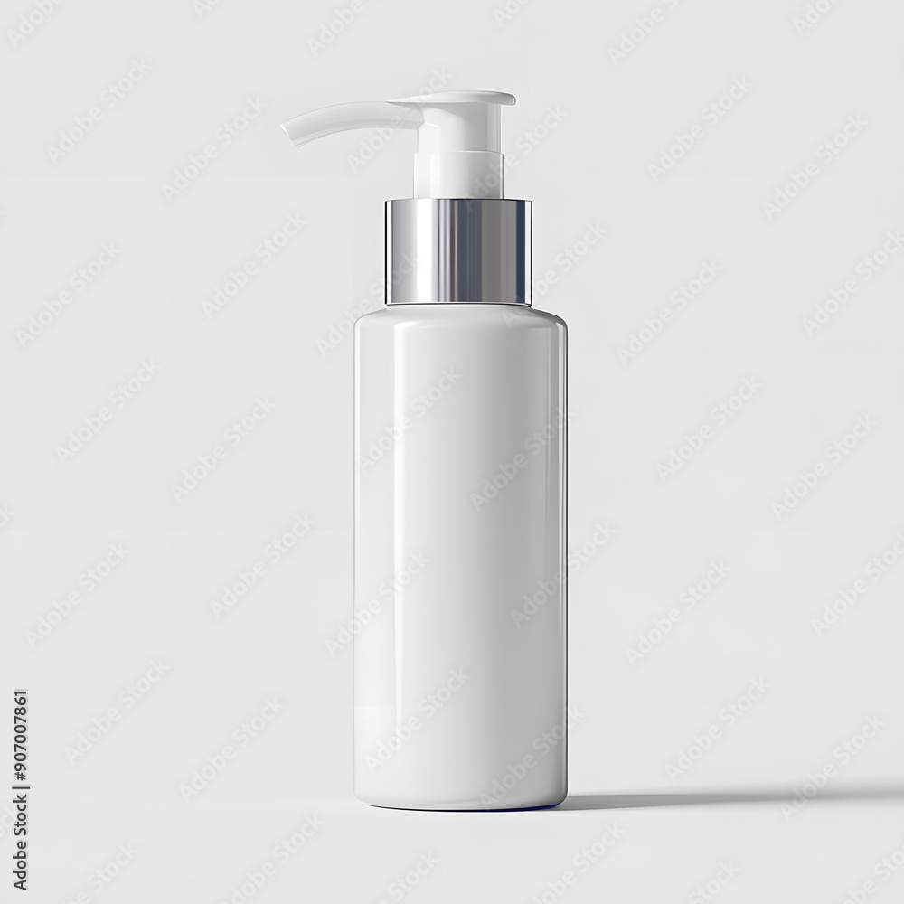 Product Packaging Skincare Bottle Mockup isolated on white background Product Packaging Skincare Bottle Mockup isolated on white background