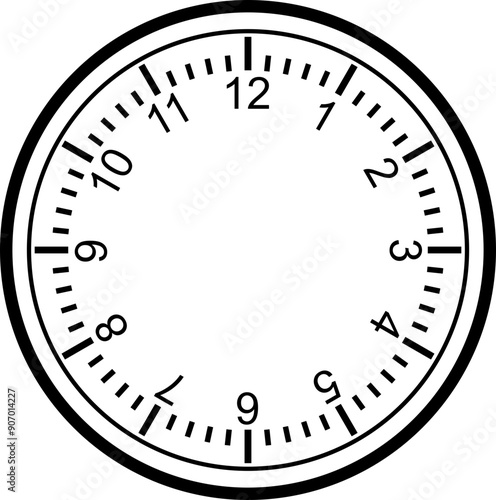 Clock Face Vector Graphic