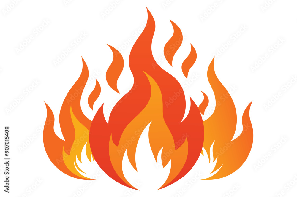 fire flame shapes vector illustration on white background fire flame shapes vector illustration on white background