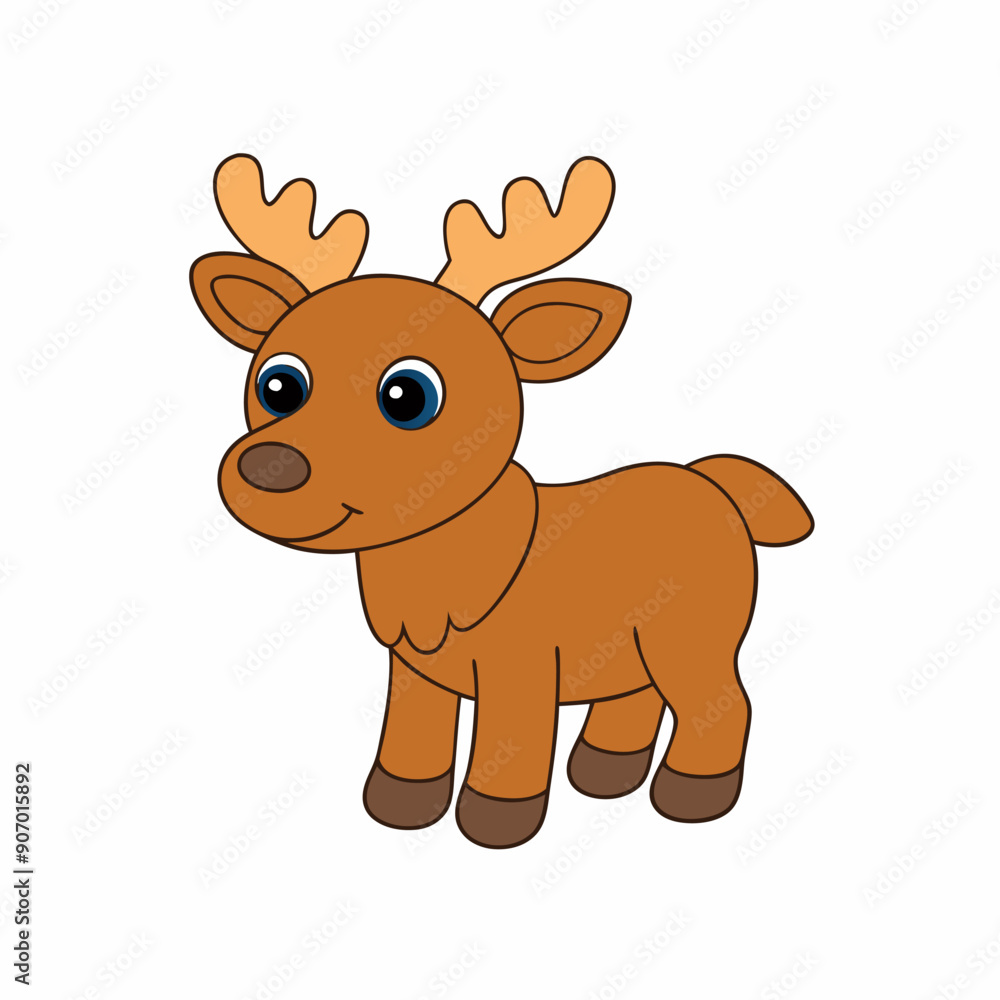 A baby Moose vector art illustration A baby Moose vector art illustration