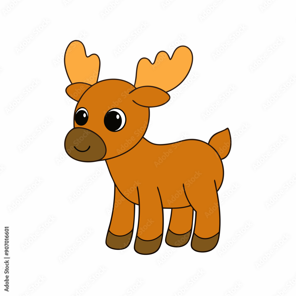 A baby Moose vector art illustration A baby Moose vector art illustration