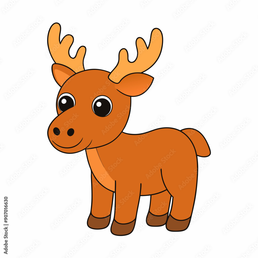 A baby Moose vector art illustration A baby Moose vector art illustration