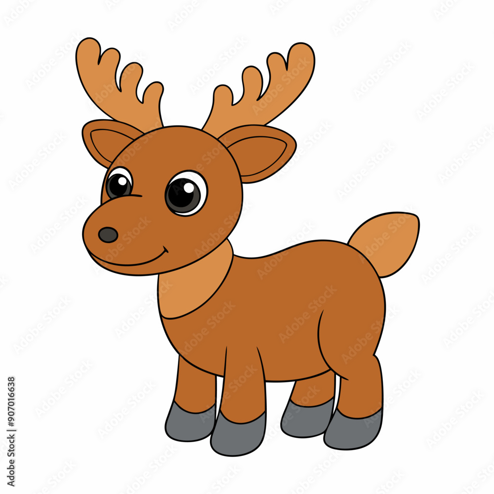 A baby Moose vector art illustration A baby Moose vector art illustration