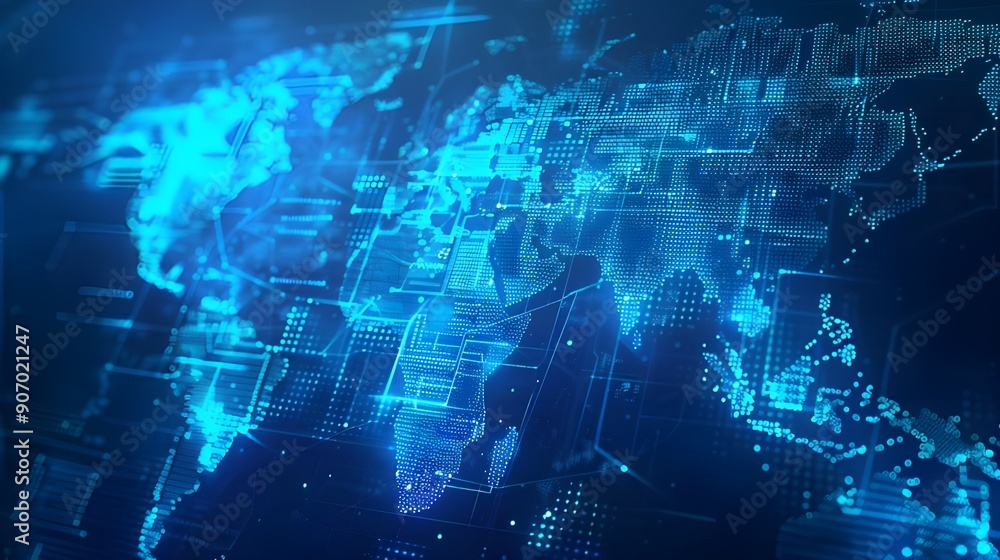Digital World Map: A Futuristic Vision of Global Connectivity Digital World Map: A Futuristic Vision of Global Connectivity