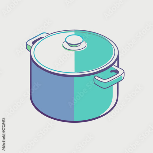 Cooking Pot isometric vector icon illustration (5)