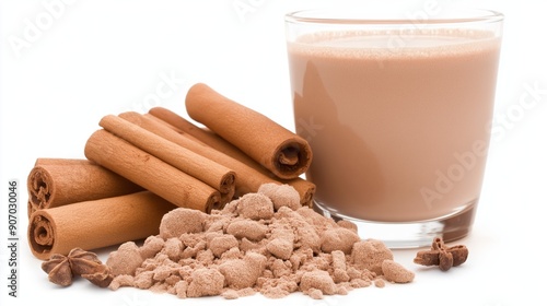 Pumpkin Spice Delight - Creamy Drink with Ground Cinnamon and Star Anise
