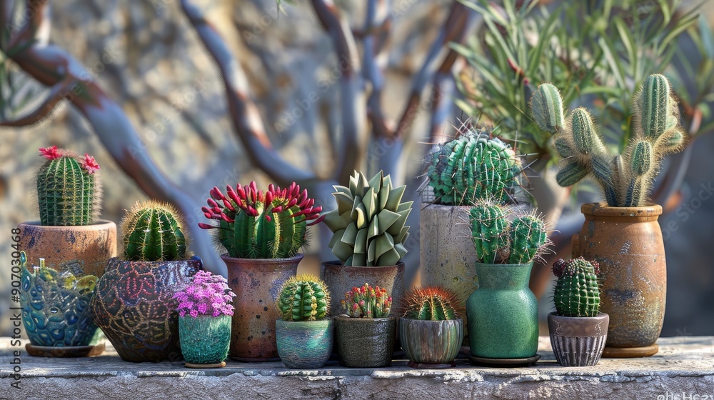 Cacti in containers Cacti in containers