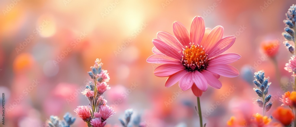 Colorful Spring Flowers Blooming in a Sunlit Garden Colorful Spring Flowers Blooming in a Sunlit Garden