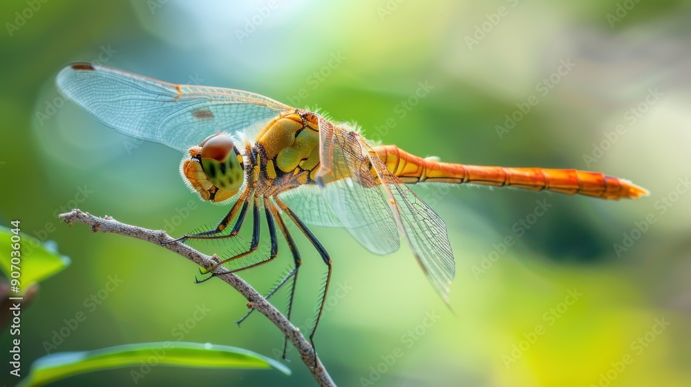 Dragonfly Perched on a Branch Dragonfly Perched on a Branch