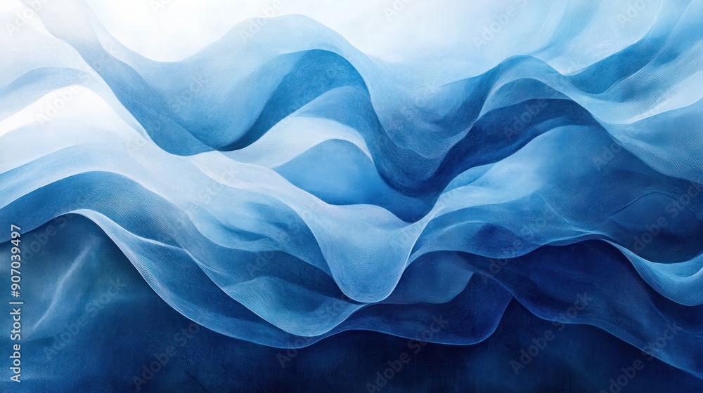 Obraz premium Abstract Blue Waves