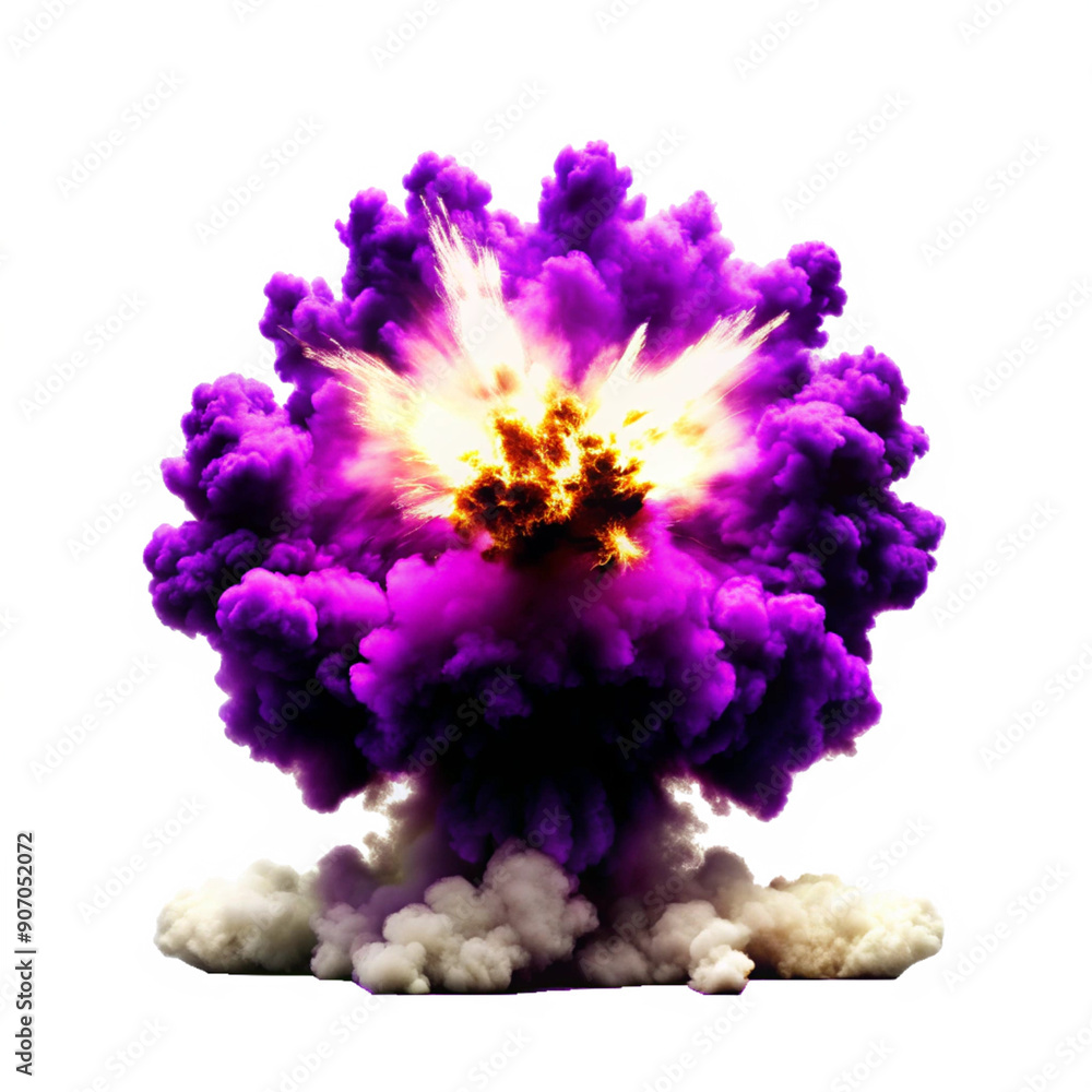 Fototapeta premium Cloud Explosion isolated on transparent background - Generative AI 