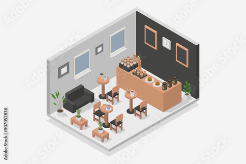 Isometric Coffee Shop