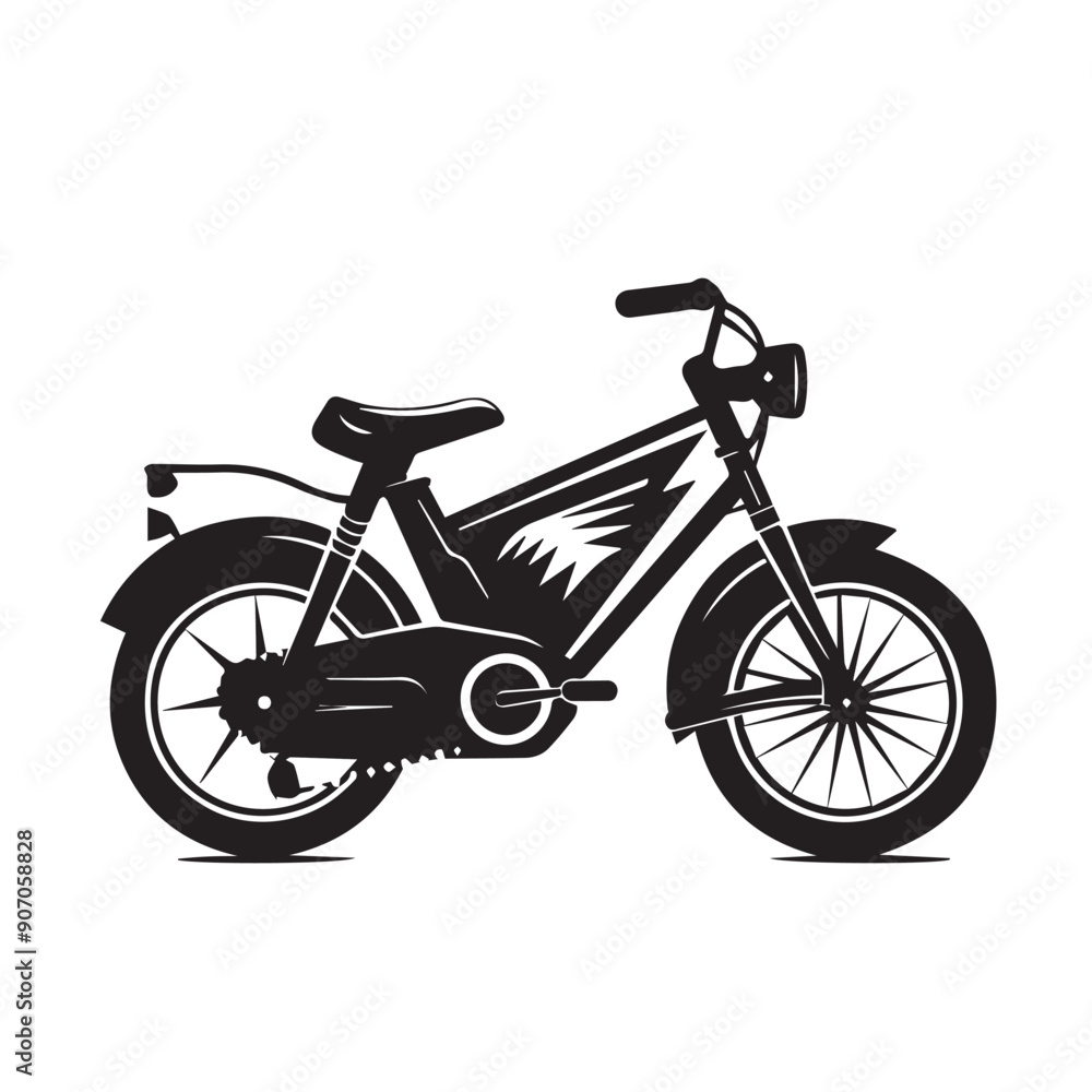 ELECTRIC BICYCLE in cartoon, doodle style . Image for t-shirt, web, mobile apps and ui. Isolated 2d vector illustration in logo, icon, sketch style, Eps 10, black and white. AI Generative ELECTRIC BICYCLE in cartoon, doodle style . Image for t-shirt, web, mobile apps and ui. Isolated 2d vector illustration in logo, icon, sketch style, Eps 10, black and white. AI Generative