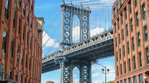 New York City Manhattan bridge in Brooklyn