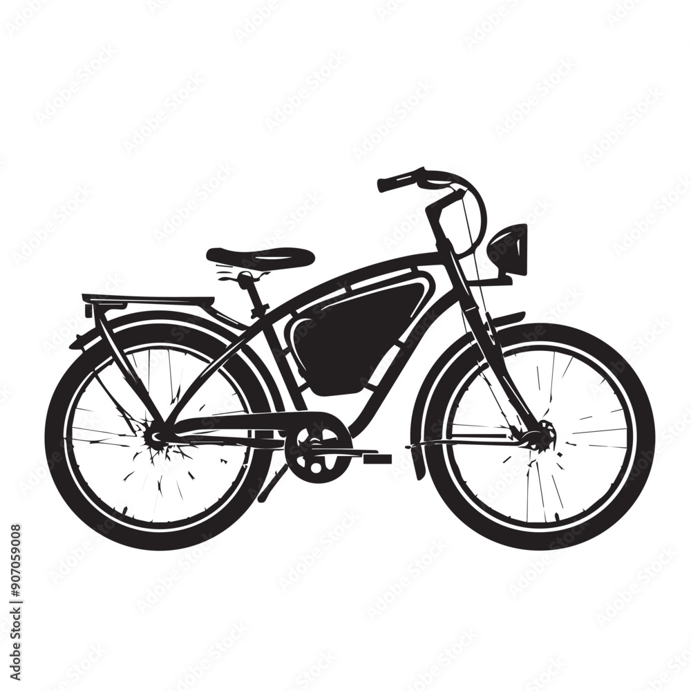 ELECTRIC BICYCLE in cartoon, doodle style . Image for t-shirt, web, mobile apps and ui. Isolated 2d vector illustration in logo, icon, sketch style, Eps 10, black and white. AI Generative ELECTRIC BICYCLE in cartoon, doodle style . Image for t-shirt, web, mobile apps and ui. Isolated 2d vector illustration in logo, icon, sketch style, Eps 10, black and white. AI Generative