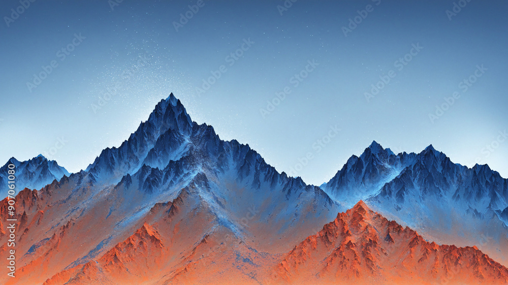 Mountain Range at Sunset, a vibrant mountain range with snow-capped peaks bathed in the warm glow of a sunset. Mountain Range at Sunset, a vibrant mountain range with snow-capped peaks bathed in the warm glow of a sunset.